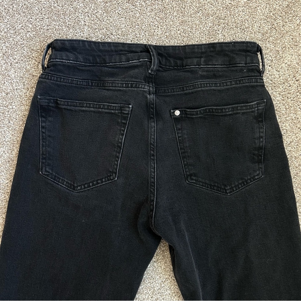 H&M Mens Regular Fit Straight Leg Black Jeans Denim Size 30/32 Standard - Picture 7 of 7